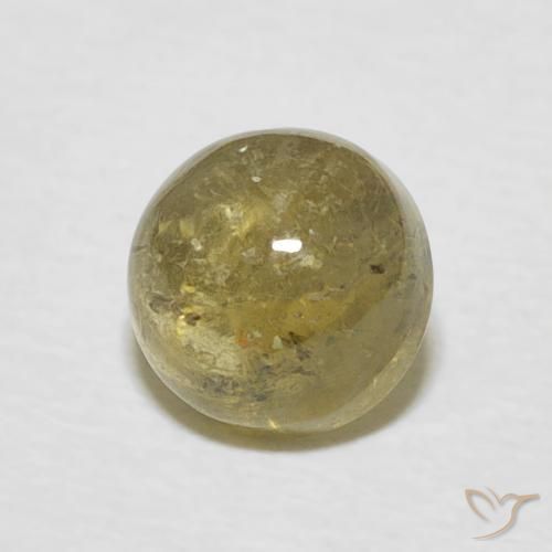 1.17 ct Yellow Tourmaline Stone, Natural Tourmaline in Round Cabochon Shape for Sale