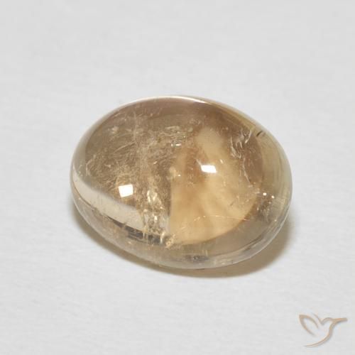 2.97 ct Golden Tourmaline Stone, Natural Tourmaline in Oval Cabochon Shape for Sale