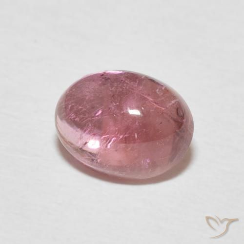 1.67 ct Pink Tourmaline Stone, Natural Tourmaline in Oval Cabochon Shape for Sale