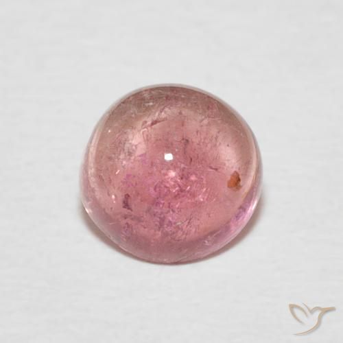 0.97ct Natural Intense Pink Tourmaline, Round, Transparent