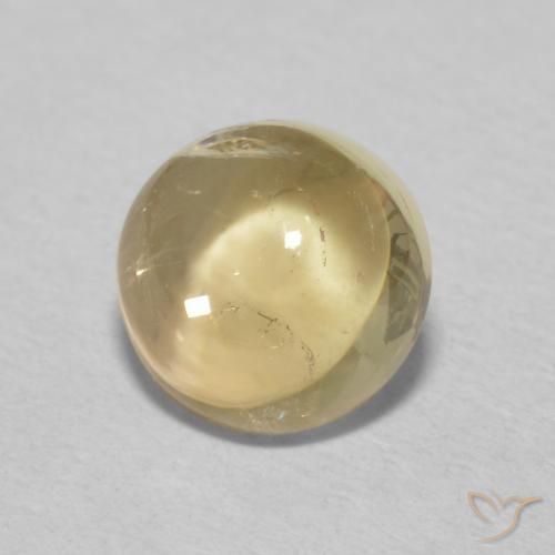 1.39 ct Golden Tourmaline Stone, Natural Tourmaline in Round Cabochon Shape for Sale