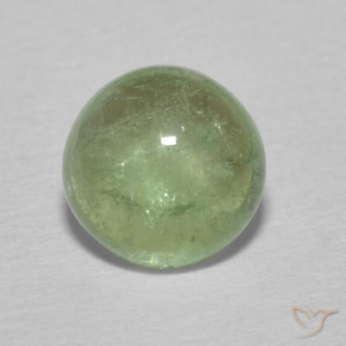 1.49ct Natural Pale Earth Green Tourmaline, Round, Transparent