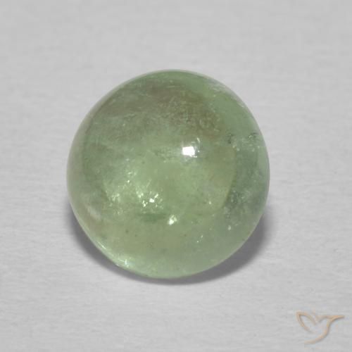 1.49 ct Green Tourmaline Stone, Natural Tourmaline in Round Cabochon Shape for Sale