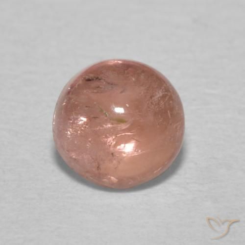 0.66ct Natural Grapefruit Pink Tourmaline, Round, Transparent