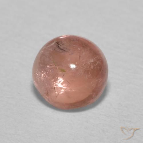 0.66 ct Pink Tourmaline Stone, Natural Tourmaline in Round Cabochon Shape for Sale