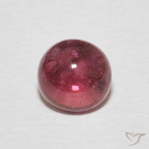 0.73 ct Pink Tourmaline Stone, Natural Tourmaline in Round Cabochon Shape for Sale