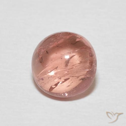 1.37 ct Pink Tourmaline Stone, Natural Tourmaline in Round Cabochon Shape for Sale