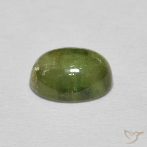Tourmaline Gemstone in 7.4 x 5.6 mm Size for Sale, Tourmaline Stone in Earth Green Color