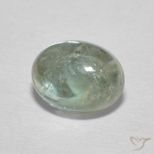 1.96 ct Green Tourmaline Stone, Natural Tourmaline in Oval Cabochon Shape for Sale
