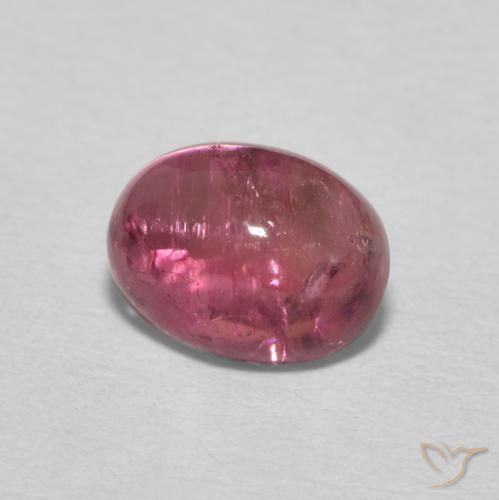 1.31 ct Pink Tourmaline Stone, Natural Tourmaline in Oval Cabochon Shape for Sale