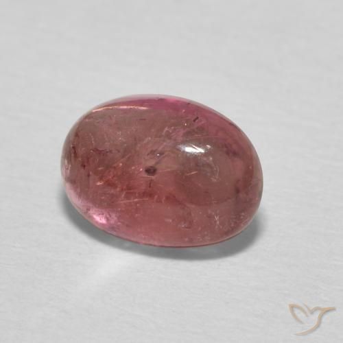 1.34 ct Pink Tourmaline Stone, Natural Tourmaline in Oval Cabochon Shape for Sale
