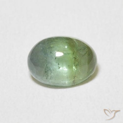 0.69ct Natural Medium Light Green Tourmaline, Oval, Transparent