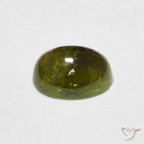Tourmaline Gemstone in 6.3 x 4.7 mm Size for Sale, Tourmaline Stone in Warm Forest Green Color