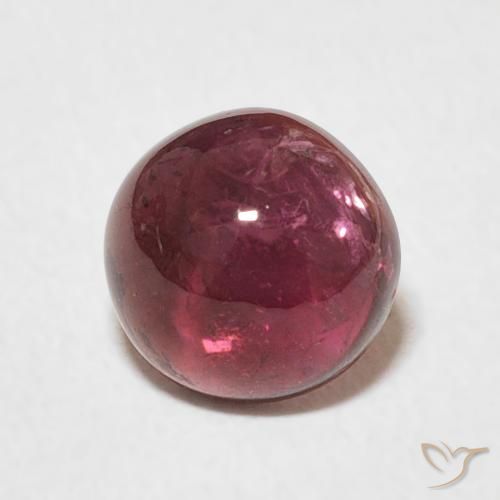 1.23ct Natural Medium Dark-Red Tourmaline, Round, Transparent