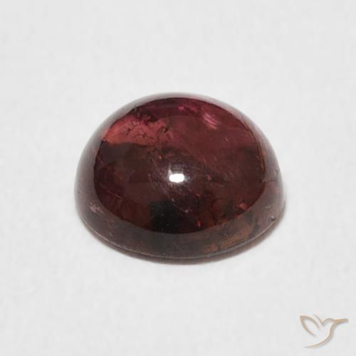 Tourmaline Gemstone in 6.5 mm (calibrated) Size for Sale, Tourmaline Stone in Medium Dark-Red Color