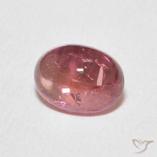 1.79 ct Pink Tourmaline Stone, Natural Tourmaline in Oval Cabochon Shape for Sale