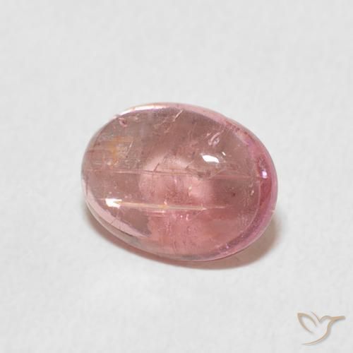 1.28 ct Pink Tourmaline Stone, Natural Tourmaline in Oval Cabochon Shape for Sale