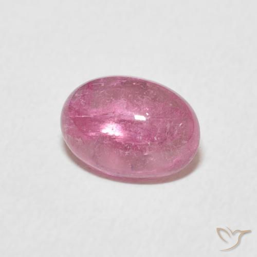 1.19 ct Pink Tourmaline Stone, Natural Tourmaline in Oval Cabochon Shape for Sale