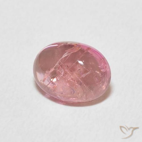 1.48 ct Pink Tourmaline Stone, Natural Tourmaline in Oval Cabochon Shape for Sale