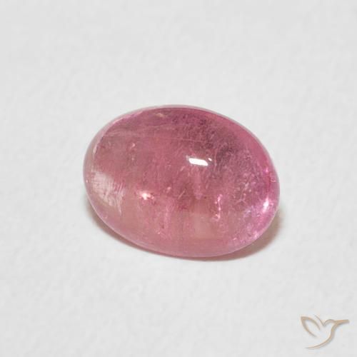 1.23 ct Pink Tourmaline Stone, Natural Tourmaline in Oval Cabochon Shape for Sale
