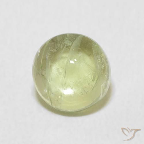 1.08ct Natural Pale Lime Green Tourmaline, Round, Transparent