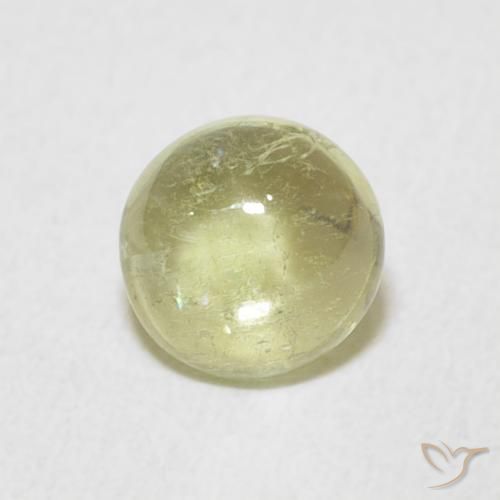 0.84ct Natural Light Pear Green Tourmaline, Round, Transparent