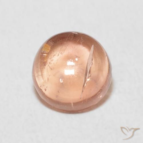 1.18ct Natural Peach Rose Tourmaline, Round, Transparent