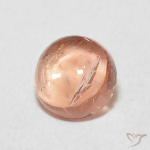 1.18 ct Pink Tourmaline Stone, Natural Tourmaline in Round Cabochon Shape for Sale
