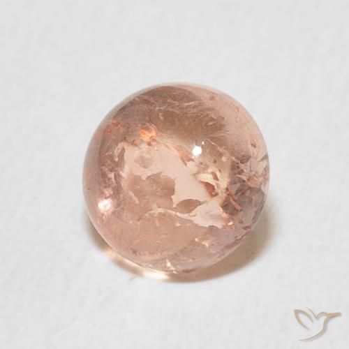 1.01 ct Pink Tourmaline Stone, Natural Tourmaline in Round Cabochon Shape for Sale
