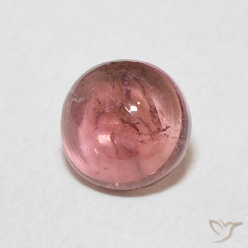 0.93 ct Pink Tourmaline Stone, Natural Tourmaline in Round Cabochon Shape for Sale