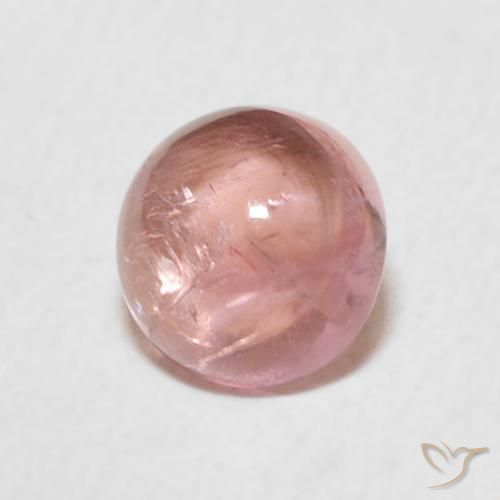 1.17 ct Pink Tourmaline Stone, Natural Tourmaline in Round Cabochon Shape for Sale