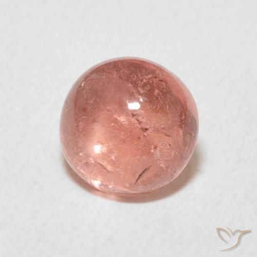 1.06 ct Pink Tourmaline Stone, Natural Tourmaline in Round Cabochon Shape for Sale