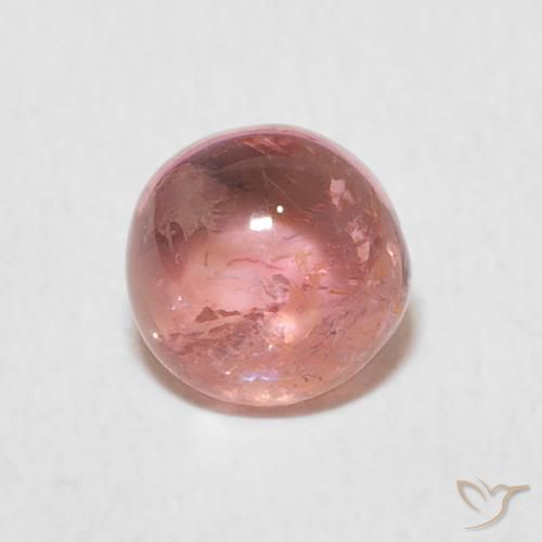 0.89ct Natural Light Hot Pink Tourmaline, Round, Transparent