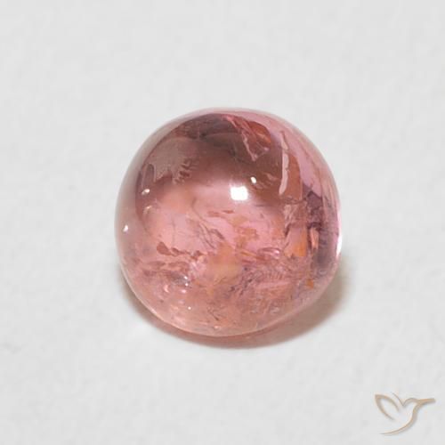 0.89 ct Pink Tourmaline Stone, Natural Tourmaline in Round Cabochon Shape for Sale