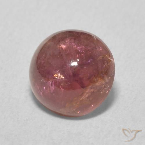 1.63 ct Pink Tourmaline Stone, Natural Tourmaline in Round Cabochon Shape for Sale