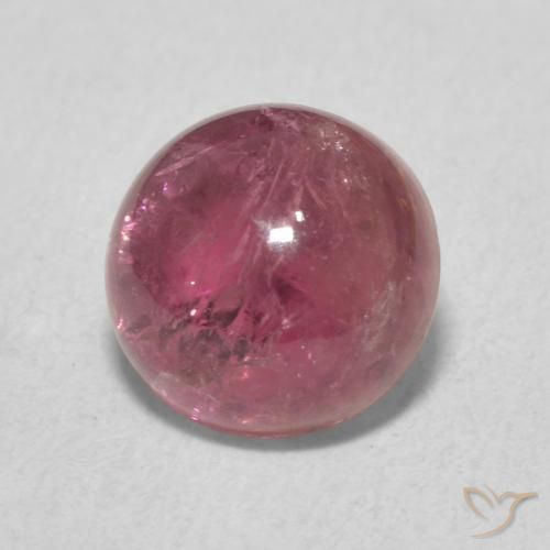 1.80 ct Pink Tourmaline Stone, Natural Tourmaline in Round Cabochon Shape for Sale