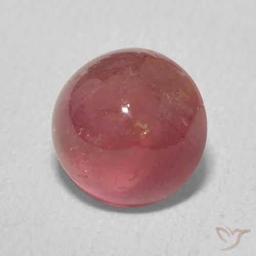 1.83 ct Pink Tourmaline Stone, Natural Tourmaline in Round Cabochon Shape for Sale