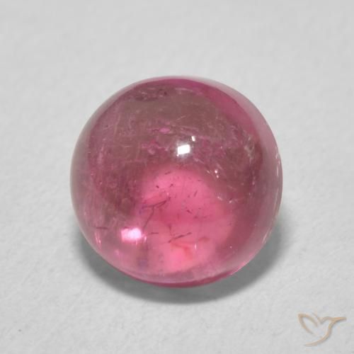 1.81 ct Pink Tourmaline Stone, Natural Tourmaline in Round Cabochon Shape for Sale