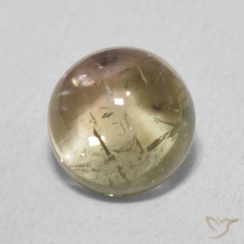1.89 ct Multicolor Tourmaline Stone, Natural Tourmaline in Round Cabochon Shape for Sale