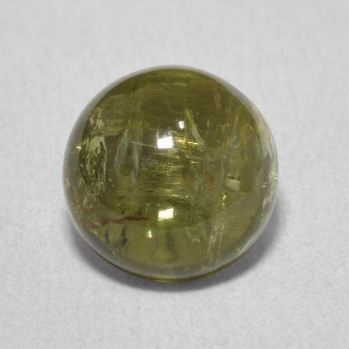 1.76ct Natural Yellowish Green Tourmaline, Round, Transparent