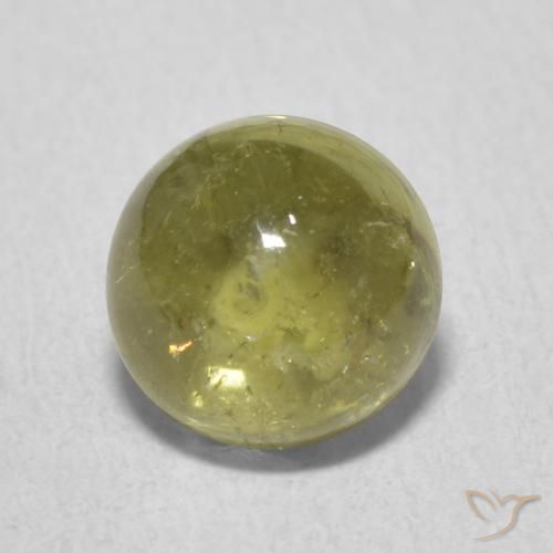 1.89ct Natural Yellowish Green Tourmaline, Round, Transparent