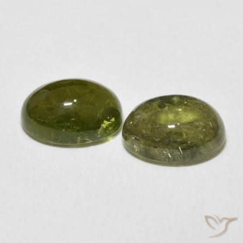 Tourmaline Gemstones in 9 x 7 mm (calibrated) Size for Sale, Tourmaline Stones in Medium Green Color