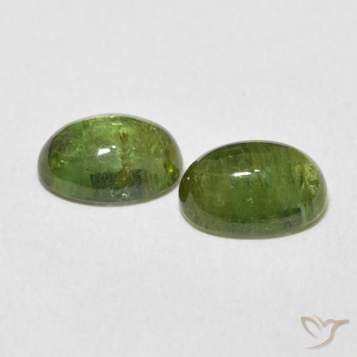 Tourmaline Gemstones in 8 x 6 mm (calibrated) Size for Sale, Tourmaline Stones in Earth Green Color