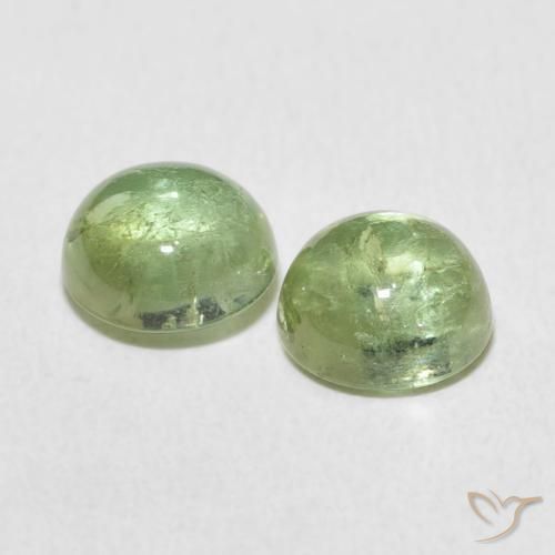Tourmaline Gemstones in 7 mm (calibrated) Size for Sale, Tourmaline Stones in Light Lime Green Color
