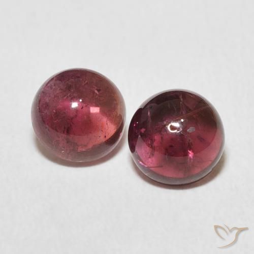 2.32ctw Natural Deep Pink Tourmaline, Round, Transparent