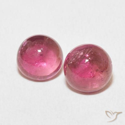 2.50ctw Natural Medium Pink Tourmaline, Round, Transparent