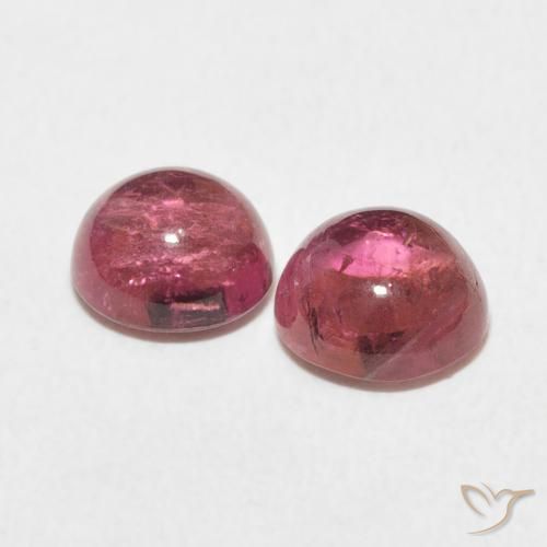 Tourmaline Gemstones in 6.5 mm (calibrated) Size for Sale, Tourmaline Stones in Medium Pink Color