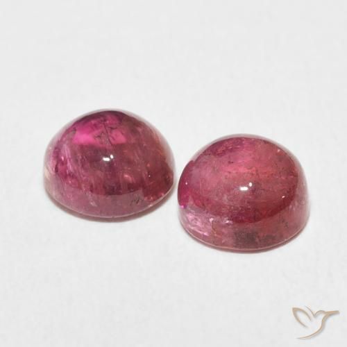 Tourmaline Gemstones in 6.5 mm (calibrated) Size for Sale, Tourmaline Stones in Fruit Punch Red Color