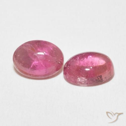 2.85 ctw Pink Tourmaline Stones, Natural Tourmaline in Oval Cabochon Shape for Sale