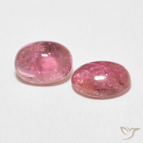 3.01 ctw Pink Tourmaline Stones, Natural Tourmaline in Oval Cabochon Shape for Sale